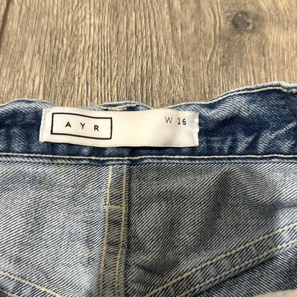 • AYR • Women’s Cut Off Denim Jean Shorts Raw Hem
Distressed  Blue - Picture 3 of 5